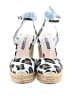 Stuart Weitzman Animal Print Blue Wedges Size 7 1/2 - photo 2