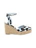 Stuart Weitzman Animal Print Blue Wedges Size 7 1/2 - photo 1