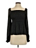 Gap 100% Polyester Black Long Sleeve Blouse Size S - photo 1