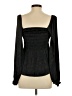 Gap 100% Polyester Black Long Sleeve Blouse Size S - photo 2