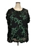 Cable & Gauge Green Short Sleeve Blouse Size 3X - photo 1