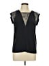 Maje 100% Polymide Black Short Sleeve Top Size Lg (3) - photo 1