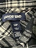 Lands' End 100% Cotton Plaid Black Long Sleeve Button-Down Shirt Size 12 (petite) - photo 7