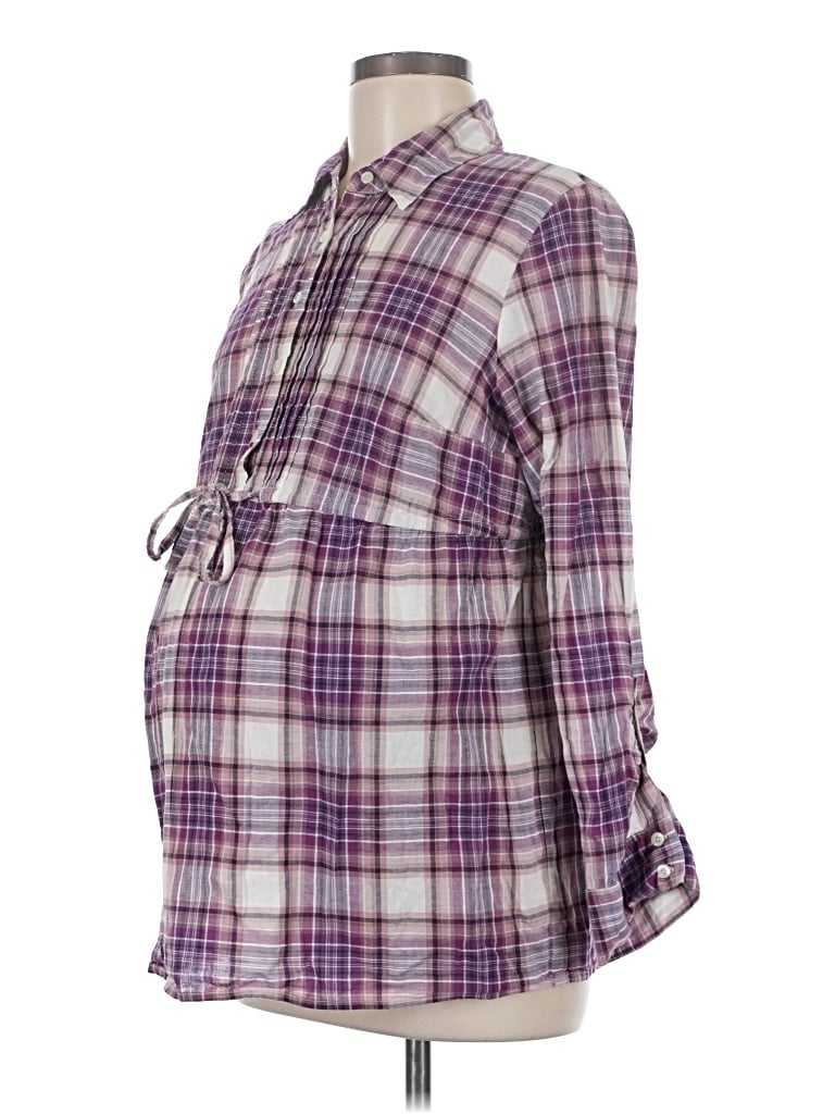 Pre-owned Liz Lange Maternity For Target 3/4 Sleeve Blouse In Purple