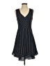 J.Crew 100% Polyester Stripes Black Casual Dress Size 4 - photo 1