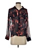 Guess 100% Polyester Floral Black Long Sleeve Blouse Size XS - photo 1