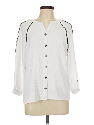 Adrienne Vittadini Long Sleeve Blouse (view 1)