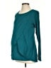 Isabel Maternity Teal Long Sleeve Top Size S - photo 1