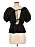 Unbranded Black Short Sleeve Blouse Size L (estimated) - photo 2