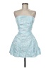 Unbranded 100% Polyester Damask Blue Cocktail Dress Size M - photo 1