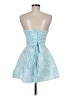 Unbranded 100% Polyester Damask Blue Cocktail Dress Size M - photo 2