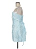 Unbranded 100% Polyester Damask Blue Cocktail Dress Size M - photo 5