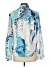 Unbranded 100% Polyester Print Blue Long Sleeve Blouse Size L - photo 2