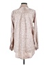 Shein Animal Print Brown Long Sleeve Blouse Size 6 - photo 2