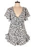 Luxxel 100% Polyester Animal Print Ivory Romper Size L - photo 1
