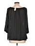 Ann Taylor 100% Polyester Black 3/4 Sleeve Blouse Size L - photo 2