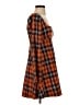 STAUD 100% Cotton Plaid Orange Casual Dress Size 2 - photo 4