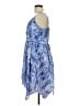 Aqua 100% Polyester Paisley Blue Casual Dress Size L - photo 5