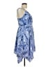 Aqua 100% Polyester Paisley Blue Casual Dress Size L - photo 4