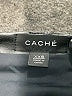 Cache 100% Polyester Black Faux Leather Skirt Size XXS - photo 4