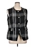 Ellen Tracy 100% Polyester Houndstooth Black Vest Size XL - photo 1