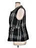 Ellen Tracy 100% Polyester Houndstooth Black Vest Size XL - photo 5