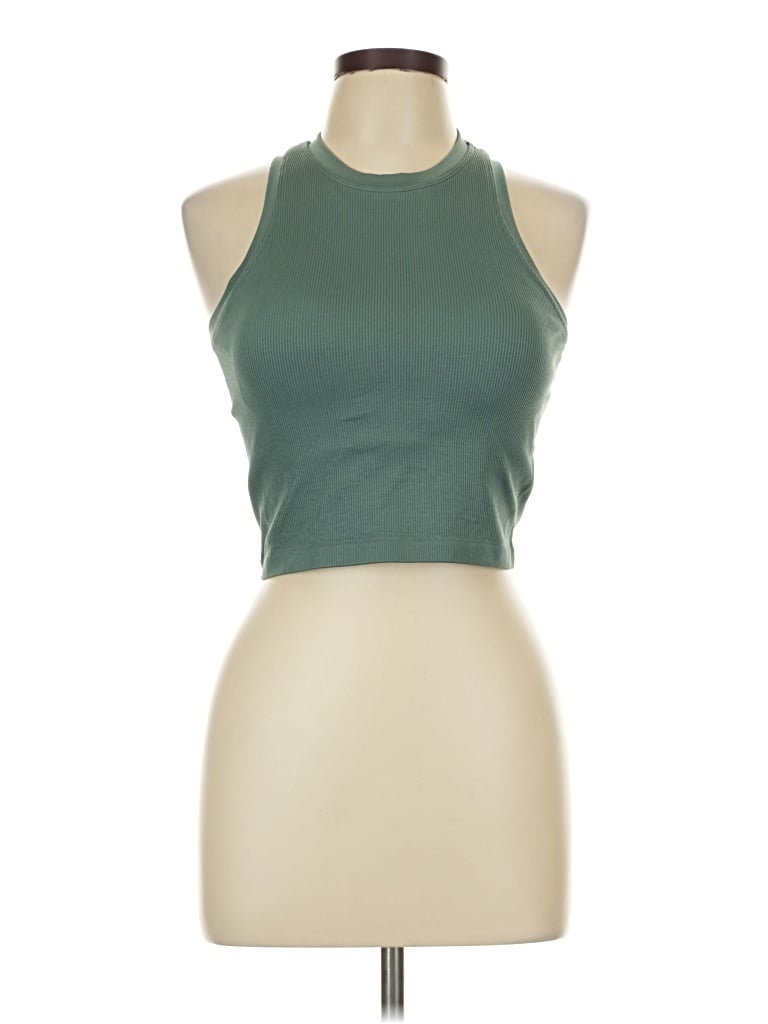 Pre-owned Pro-fit Tank Top Green Halter Neckline Tops