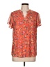 Papermoon 100% Polyester Orange Short Sleeve Blouse Size L - photo 1