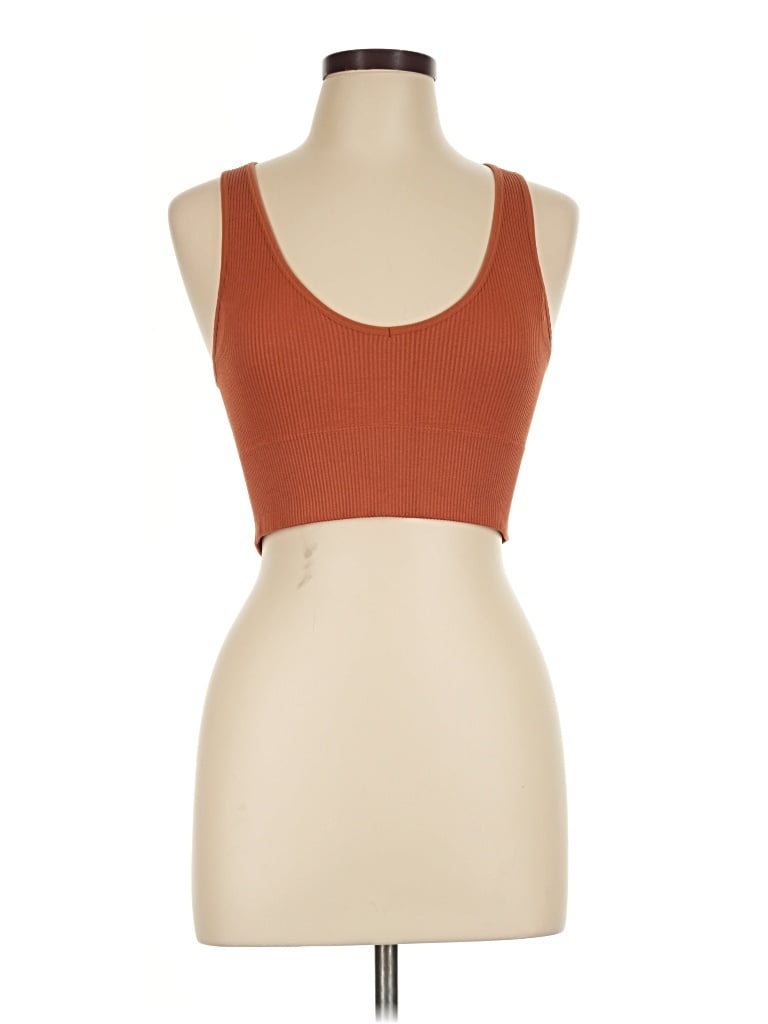Pre-owned Forever 21 Tank Top Brown Strapless Neckline Tops