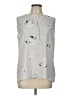 dalia 100% Polyester Silver Sleeveless T-Shirt Size L - photo 1