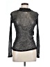 MANGOPOP Collection Metallic Silver Long Sleeve Top Size L - photo 1