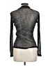 MANGOPOP Collection Metallic Silver Long Sleeve Top Size L - photo 2