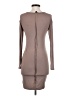 Bebe Solid Brown Casual Dress Size XS - photo 2