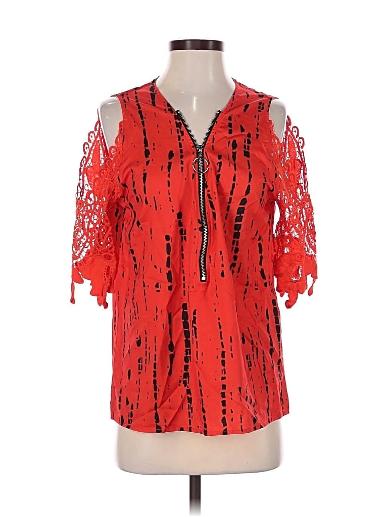 Pre-owned Made With Love 3/4 Sleeve T-shirt In Red