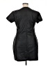 Boohoo 100% Polyurethane Solid Black Casual Dress Size 16 - photo 2