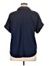 Notations Solid Blue Short Sleeve Blouse Size 1X - photo 2