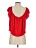 Copper Key 100% Rayon Red Short Sleeve Blouse Size S - photo 2