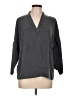 Gap 100% Lyocell Gray Long Sleeve Blouse Size L - photo 1