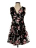 Aqua Floral Black Cocktail Dress Size S - photo 1