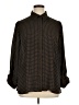 Max Studio 100% Polyester Houndstooth Brown Long Sleeve Blouse Size 1X - photo 1