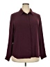 Halogen 100% Polyester Burgundy Long Sleeve Blouse Size XXL - photo 1