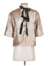 J.Crew 100% Polyester Metallic Gold Short Sleeve Top Size 2 - photo 2