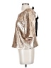 J.Crew 100% Polyester Metallic Gold Short Sleeve Top Size 2 - photo 5