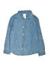 Jacadi Hearts Blue Long Sleeve Button-Down Shirt Size 8 - photo 1