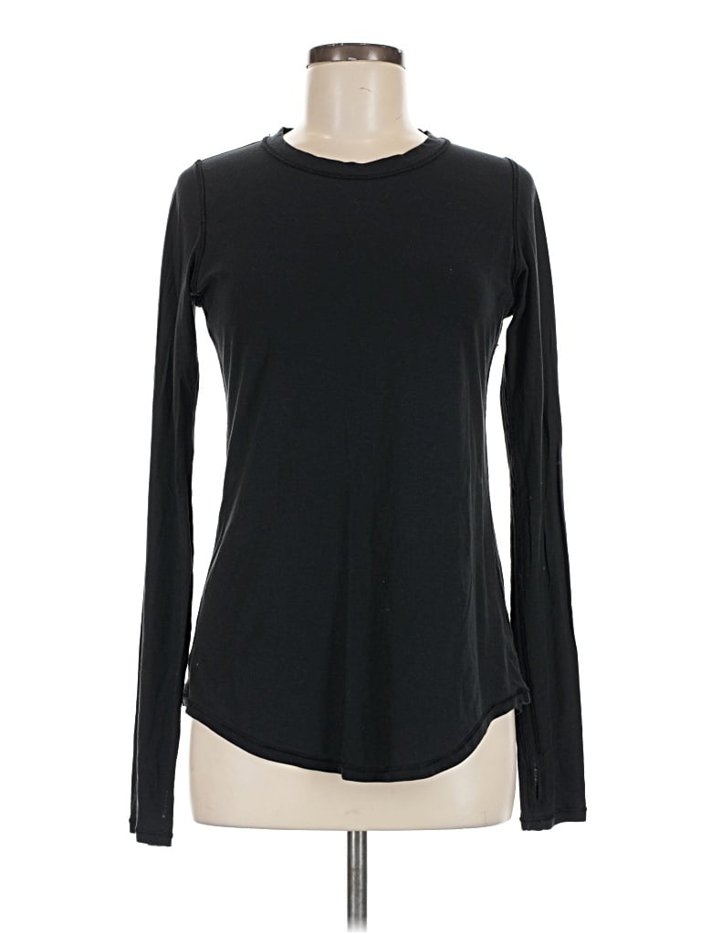 Pre-owned Lululemon Athletica Long Sleeve T-shirt In Black