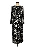 oasis Print Black Casual Dress Size L - photo 1