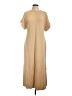 WAYF Solid Tan Casual Dress Size L - photo 1