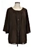 Ashley Stewart Brown 3/4 Sleeve Blouse Size 12 Plus - photo 1