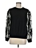 Express 100% Polyester Black Long Sleeve Top Size M - photo 1