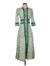 Sandro 100% Polyester Paisley Green Casual Dress Size XS (estimated) - photo 1